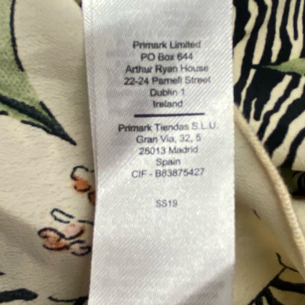 Primark floral/ zebra skirt, SZ 12 - Picture 5 of 6